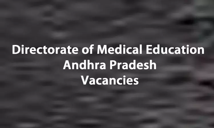 DME Andhra Pradesh Releases 550 Vacancies For General Duty Medical Officers Post At COVID 19 Hospitals
