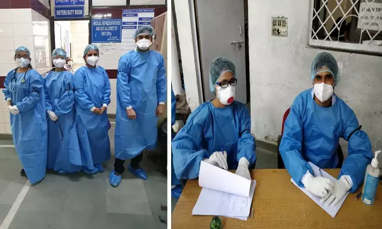 Delhi Doctors hold BLACK RIBBON protest against new quarantine guidelines