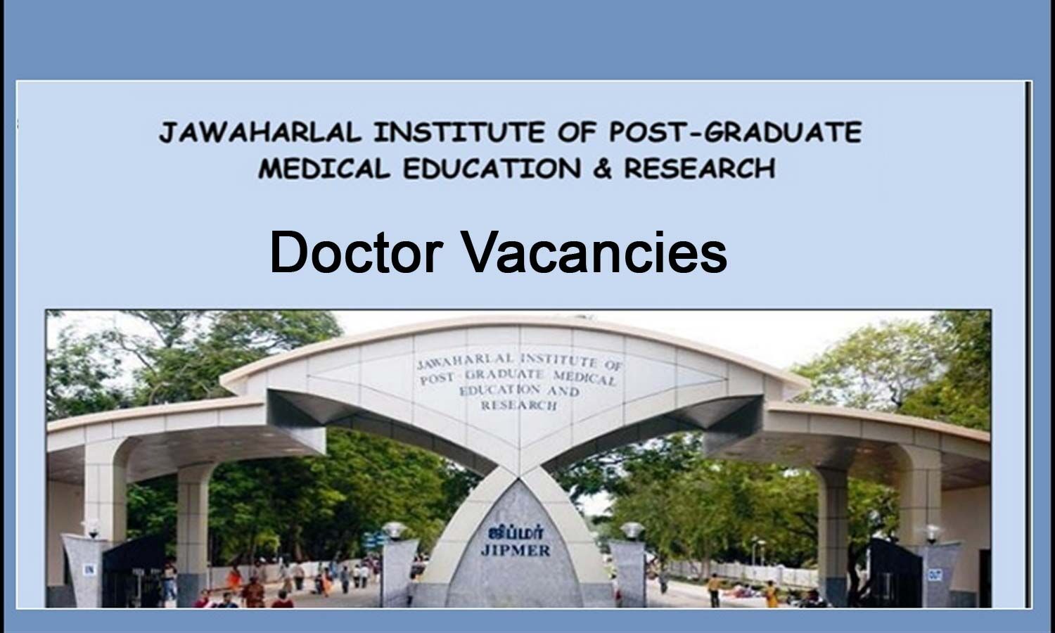 JIPMER Puducherry Releases Vacancies For Faculty Posts in various ...