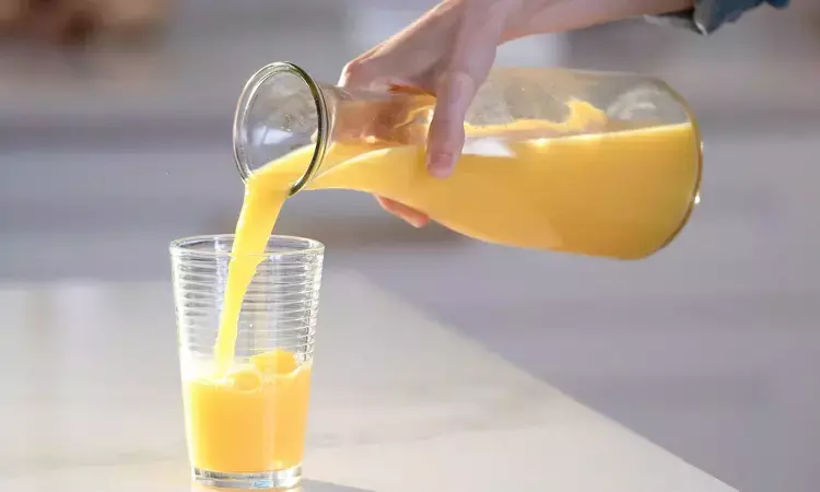 100% orange juice reduces blood pressure in adults with hypertension