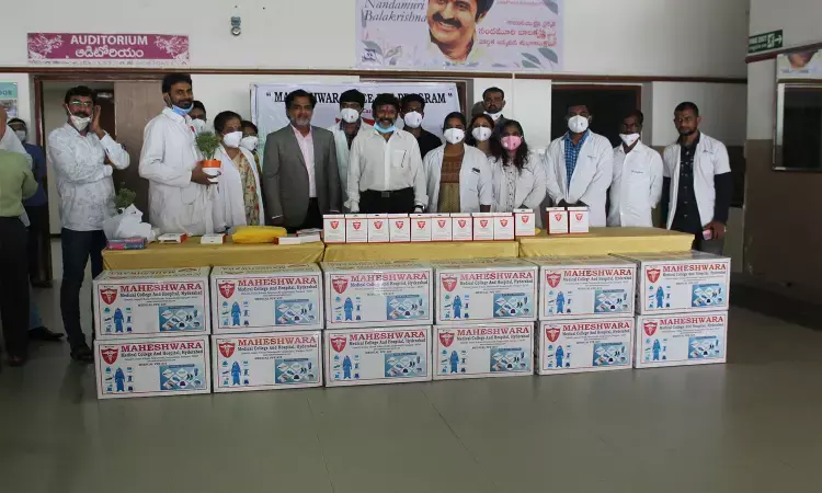 Maheshwara Medical College donates PPE kits, N95 masks to BIACH and RI
