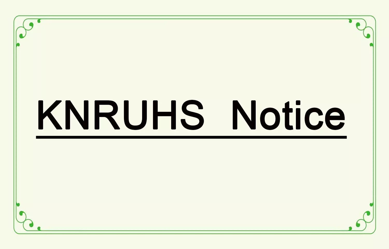 BAMS BHMS BNYS BUMS admission in Telangana KNRUHS notifies