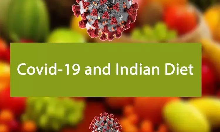 COVID-19- Correlation with Indian Diet and Gut Microbiome