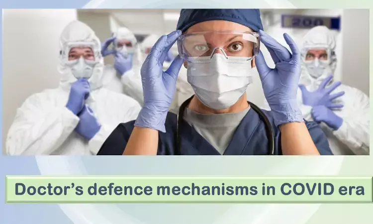 Interesting defence mechanisms of healthcare workers in COVID era, a case series.