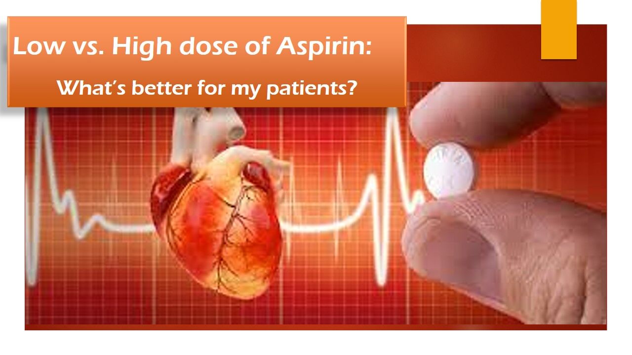 Low and high dose Aspirin equally effective for preventing major CV