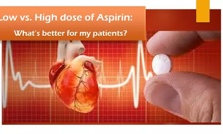 Low and high dose Aspirin equally effective for preventing major CV events, ADAPTABLE study