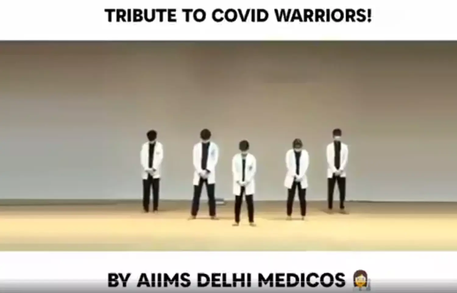 AIIMS Delhi Medicos Pay Tribute to Doctors Fighting Covid-19 Pandemic in Heart-warming Video