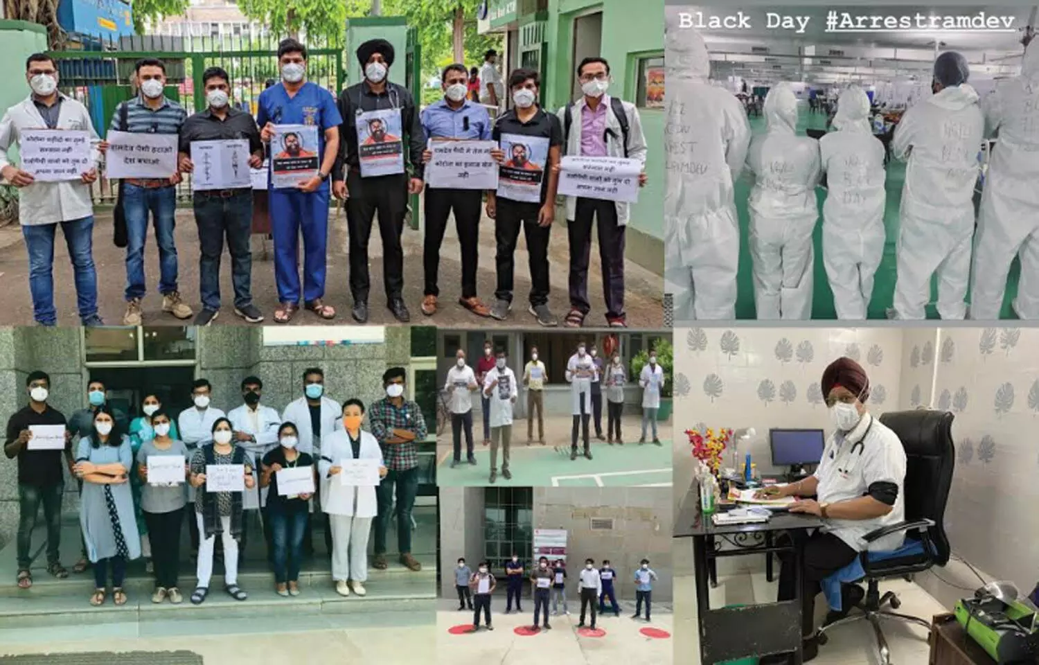 Opposing mockery of allopathy, Doctors across country observe Black Band protest