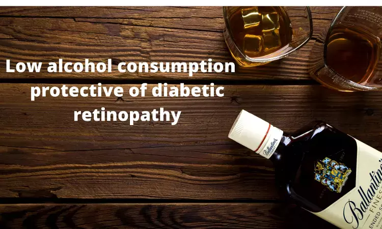 Low alcohol consumption associated with decreased odds of developing diabetic retinopathy: Study
