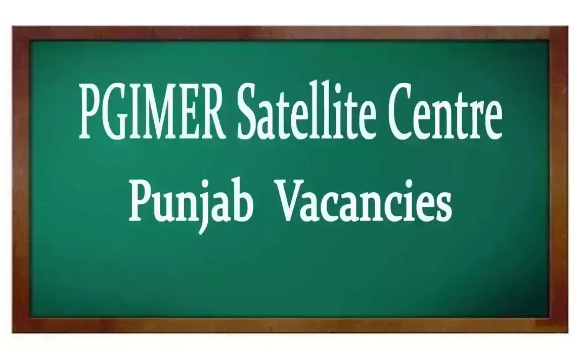 Walk In Interview At PGI Chandigarh For Assistant Professor Post, Details