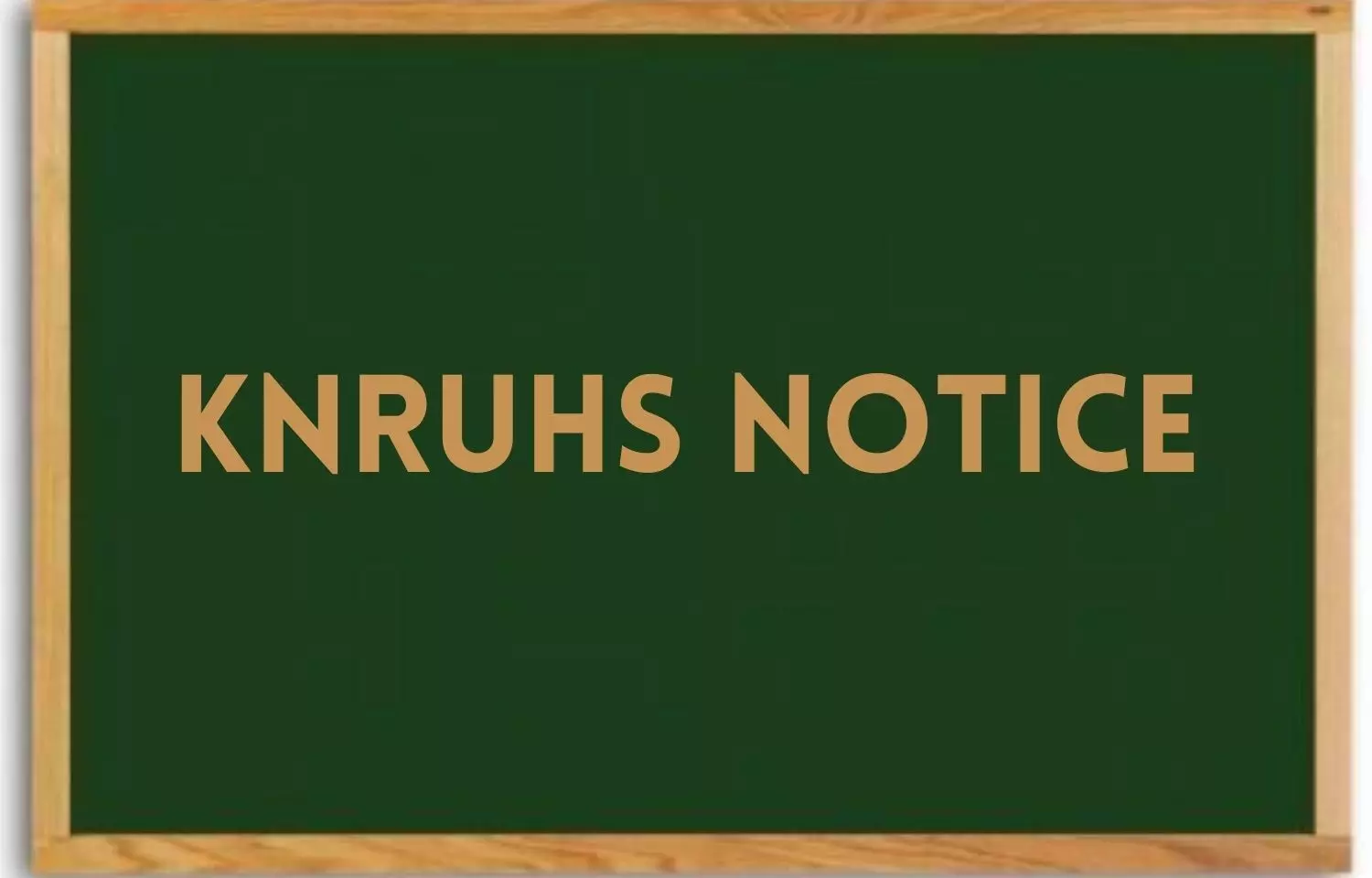 KNRUHS informs on Web-Options For Mop-Up Counseling of AYUSH UG Courses