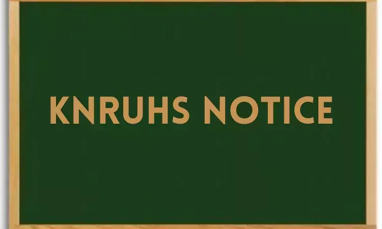 KNRUHS Releases Seat Matrix under EWS quota For PG Ayush Courses, Details