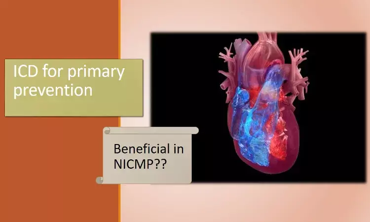 JACC study shows benefit of ICDs for primary prevention in non ischemic cardiomyopathy