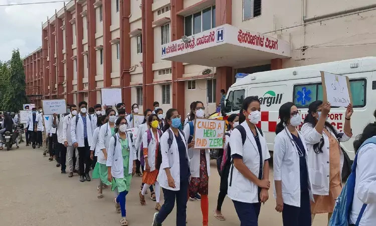 Stipend Due for 5 Months: JJM Medical College Interns Organise Procession