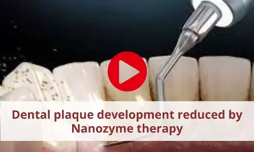 Dental plaque development reduced by Nanozyme therapy