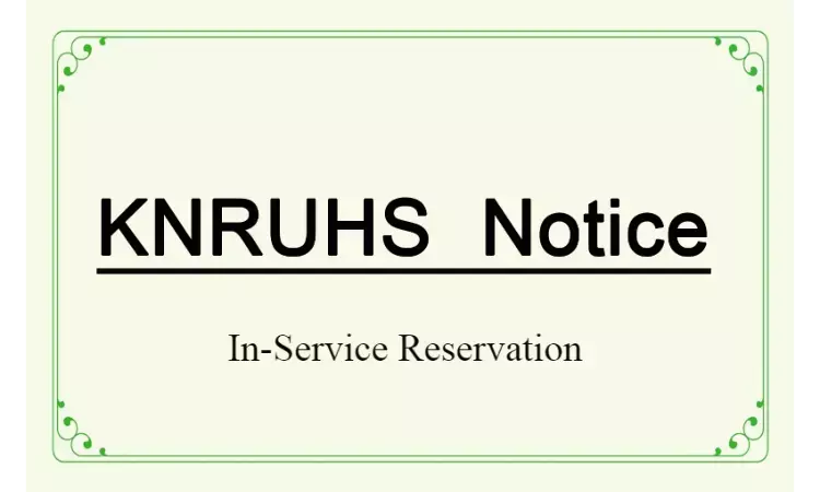 KNRUHS Reservation Policy upsets In-service Doctors