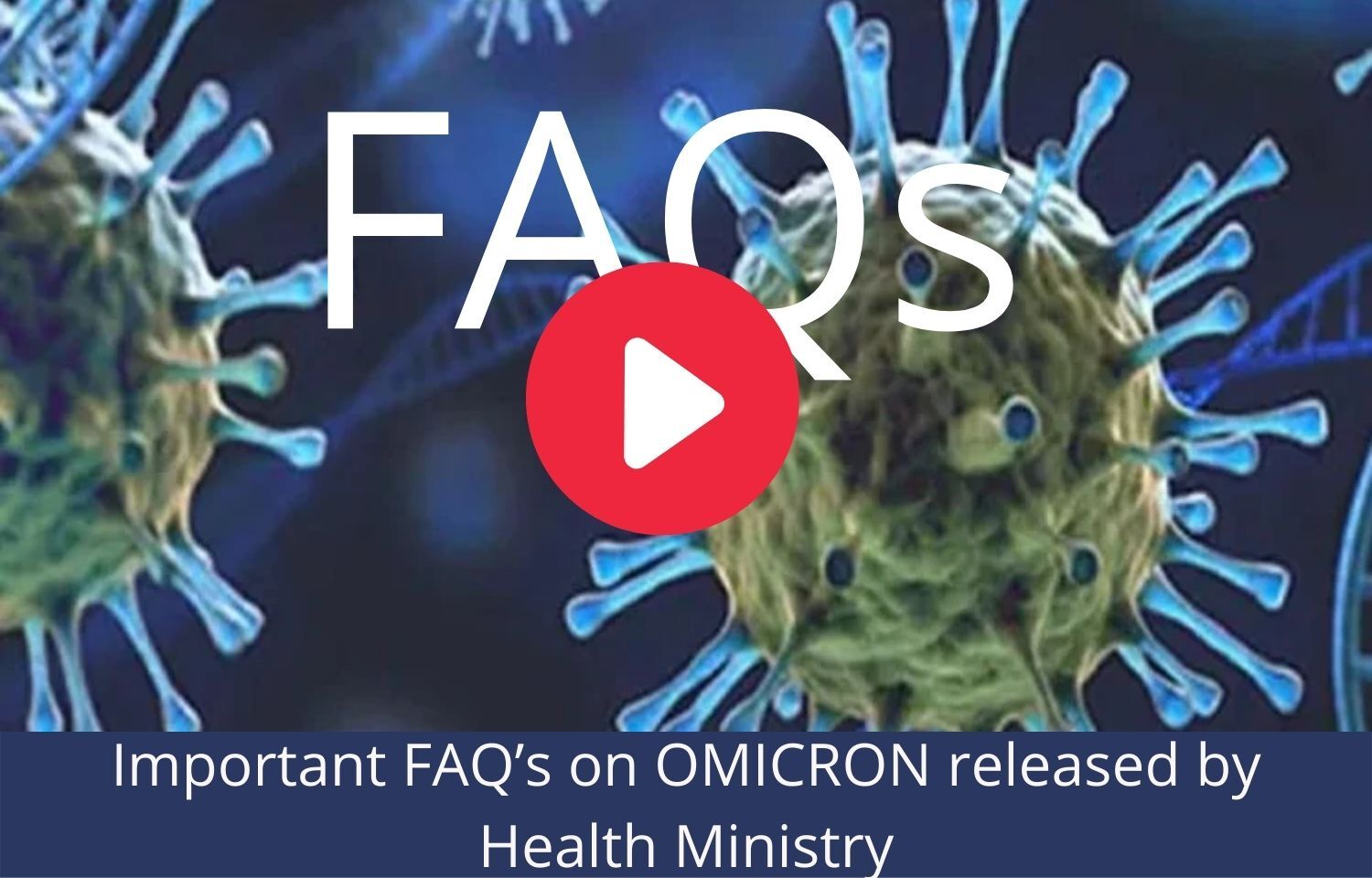 Important FAQ's on Omicron released by Health Ministry