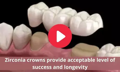 Zirconia crowns show high levels of success, longevity