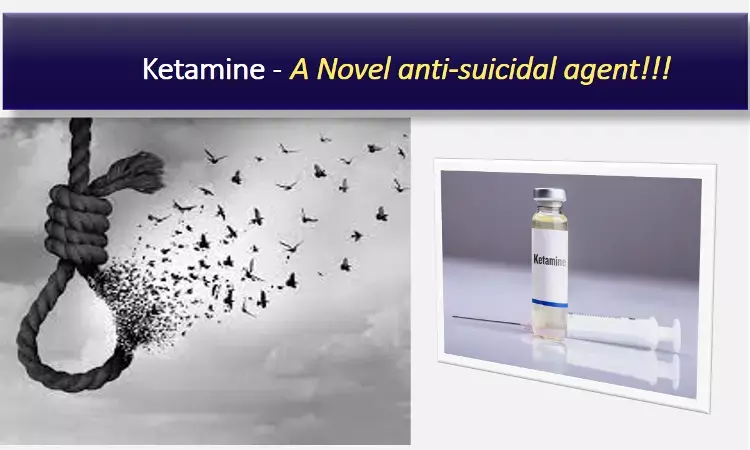 Ketamine shows speedy improvement in suicidal ideations, IJP study.