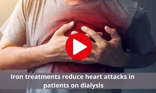 Treatment with iron decreases heart attack incidence in dialysis patients