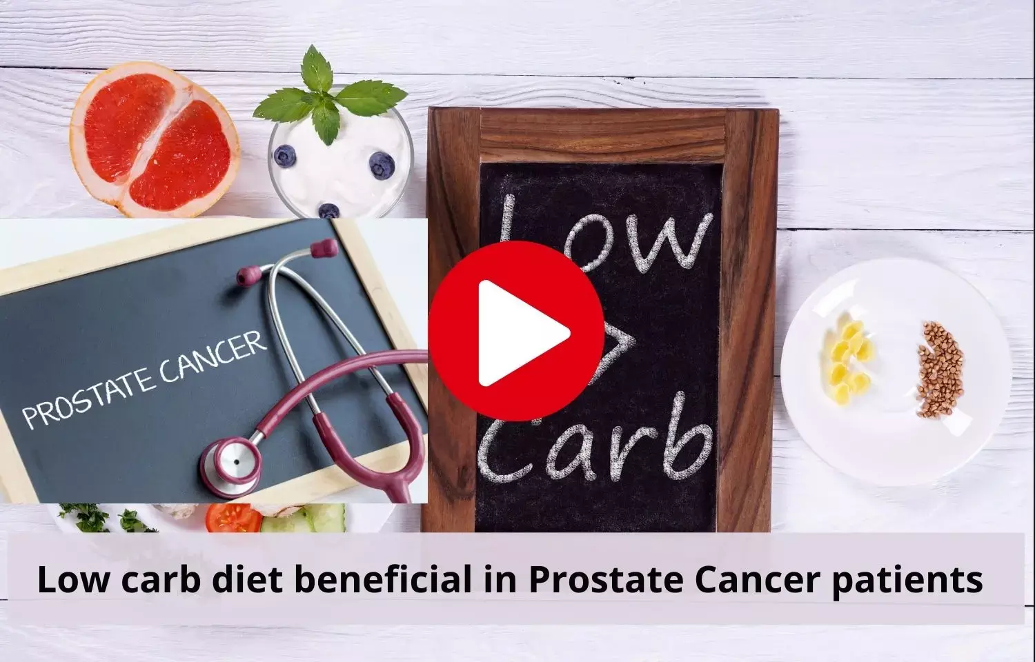 Prostate cancer patients benefited by low carb diet