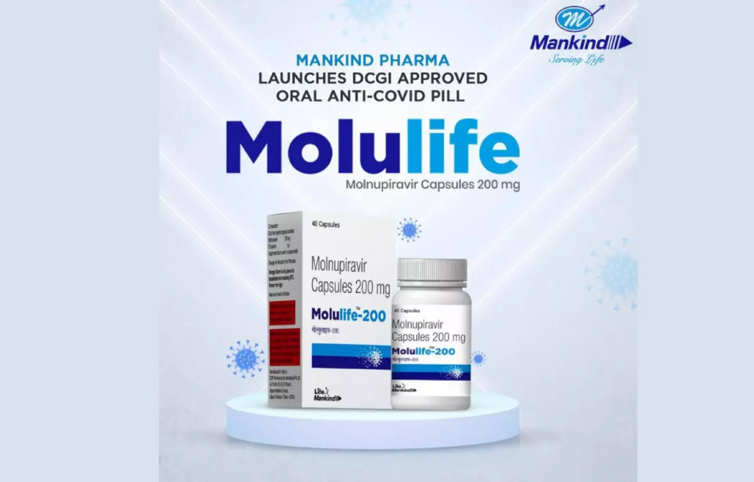 Mankind Pharma Launches Anti-COVID-19 pill Molulife-  Molnupiravir 200mg