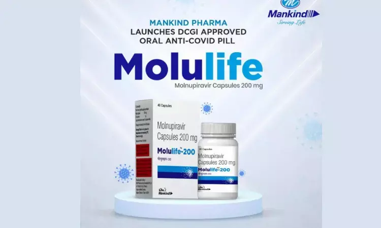 Mankind Pharma Launches Anti-COVID-19 pill Molulife-  Molnupiravir 200mg