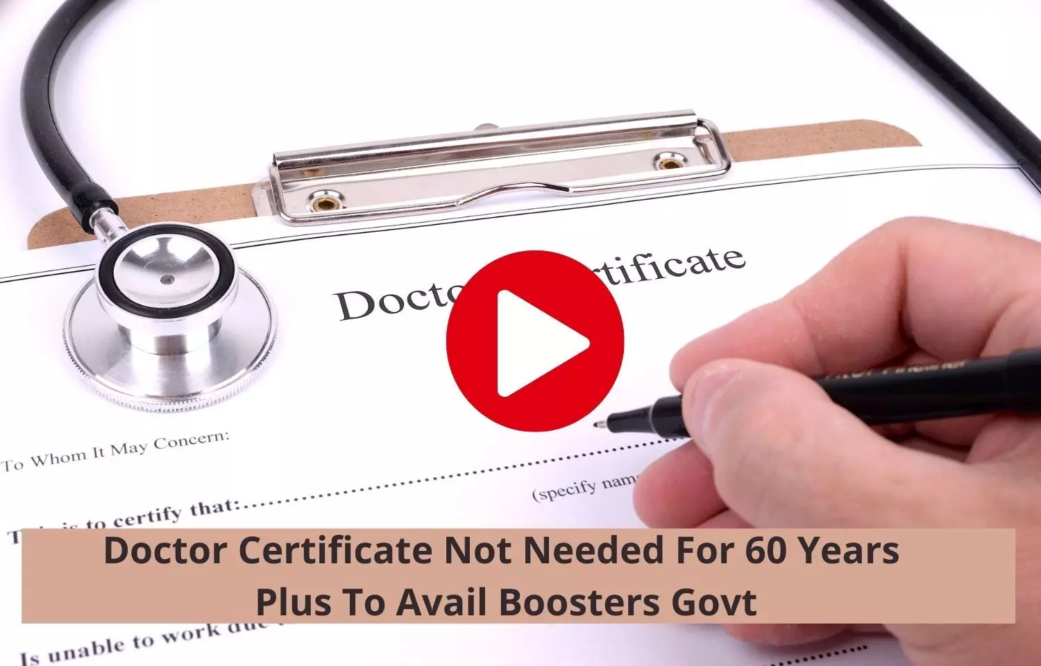 Doctor certificate not required for 60 years plus to avail boosters: Centre