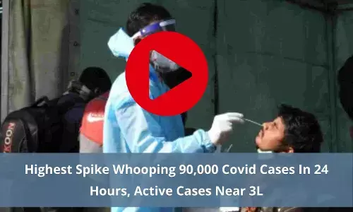 Covid Cases Spike whooping to 90,000 in 24 Hours, Active Cases touch 3L