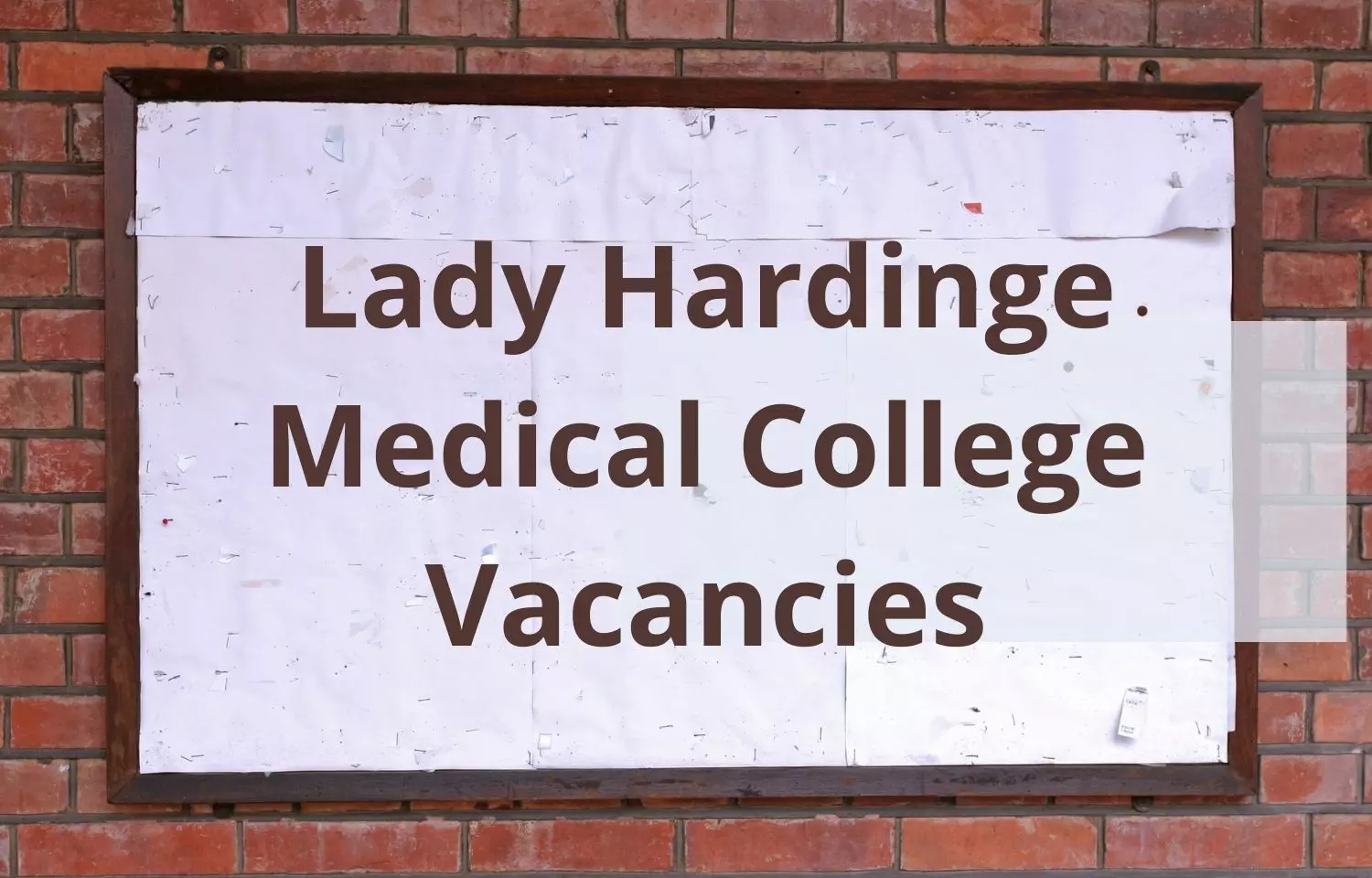 APPLY NOW At Lady Hardinge Medical College Delhi for Senior Resident Post Vacancies, Details