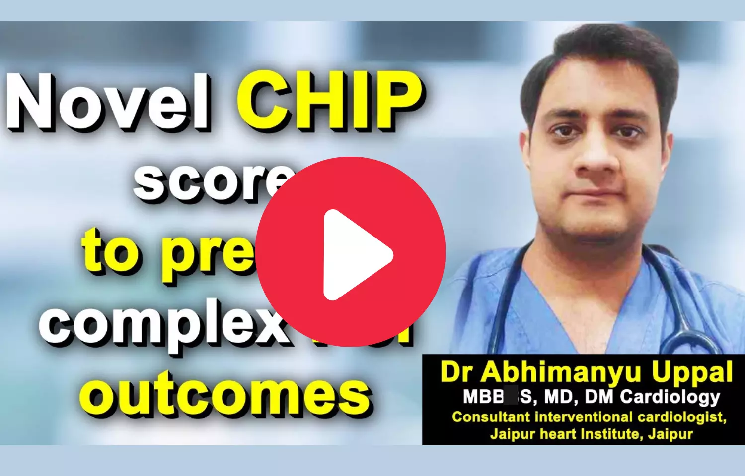 Novel CHIP score to predict complex PCI outcomes- Dr. Abhimanyu explains the CHIP SCORE
