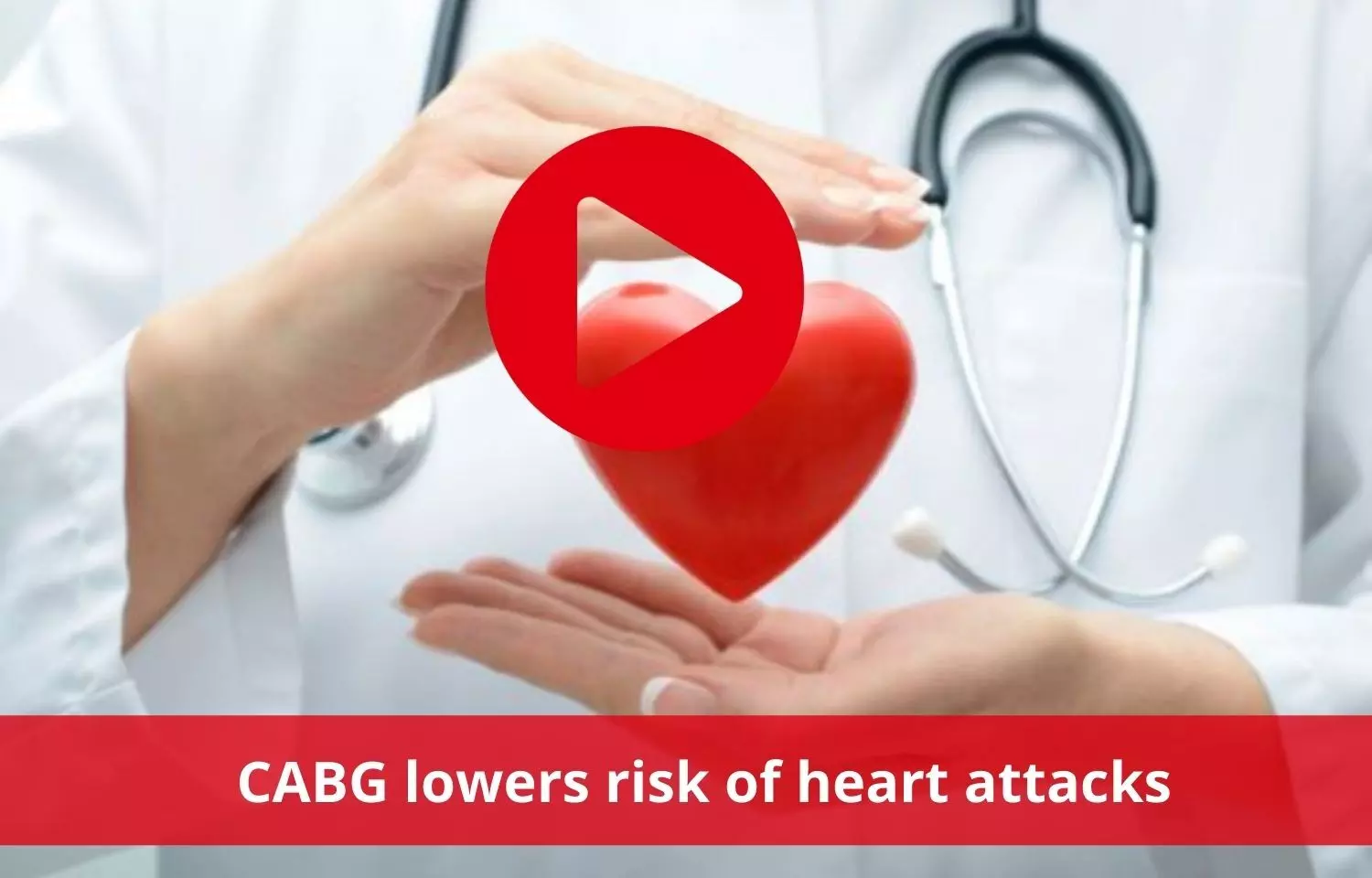 Lower risk of heart attacks, when treated by CABG