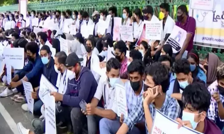 MBBS students enrolled in China stage protest demanding recognition of physical training in India