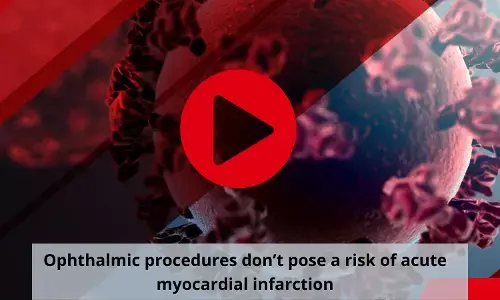 Ophthalmic procedures arent a risk of acute myocardial infarction
