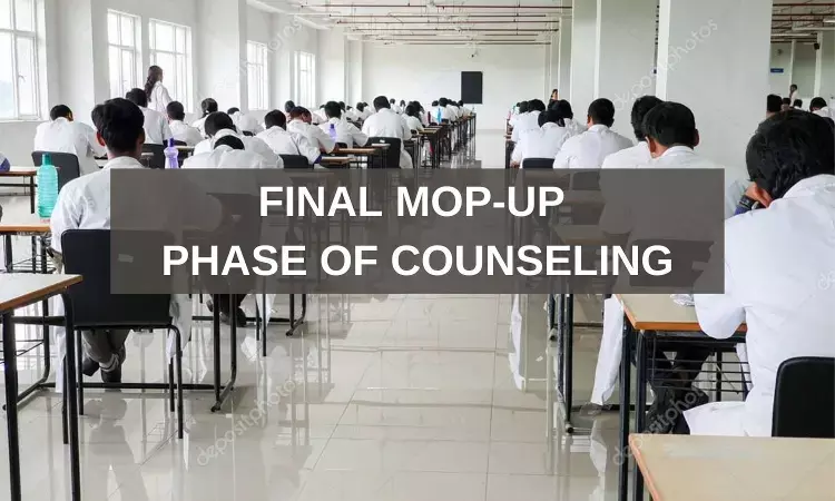 KNRUHS informs on web options exercise for final mop-up phase MBBS counselling, Details