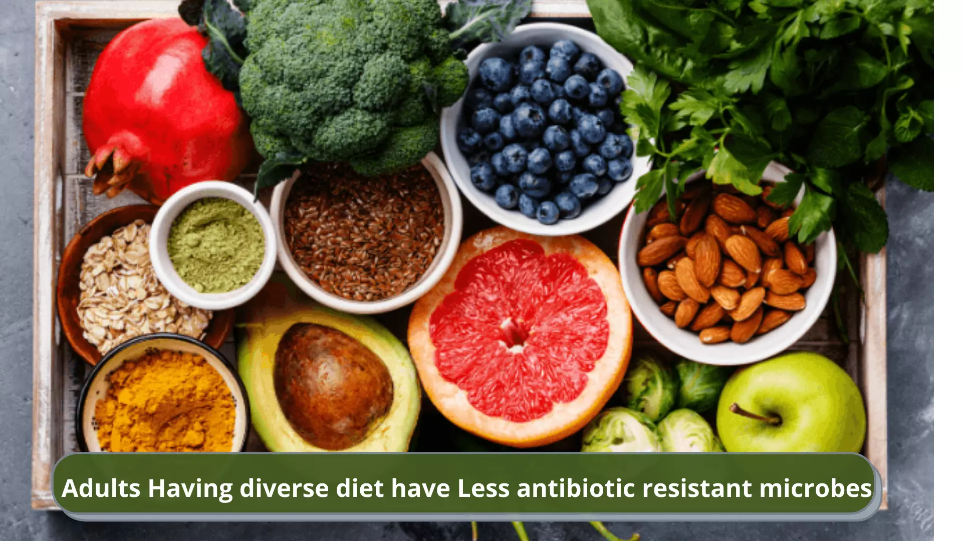 Adults Having diverse diet have Less antibiotic resistant microbes