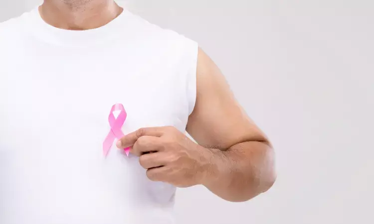 Risk of breast cancer in males may be associated with male infertility