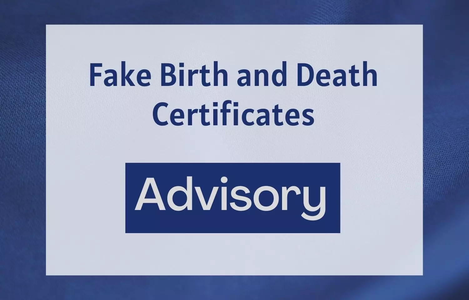 Haryana govt releases advisory against fake websites on birth, death certificates