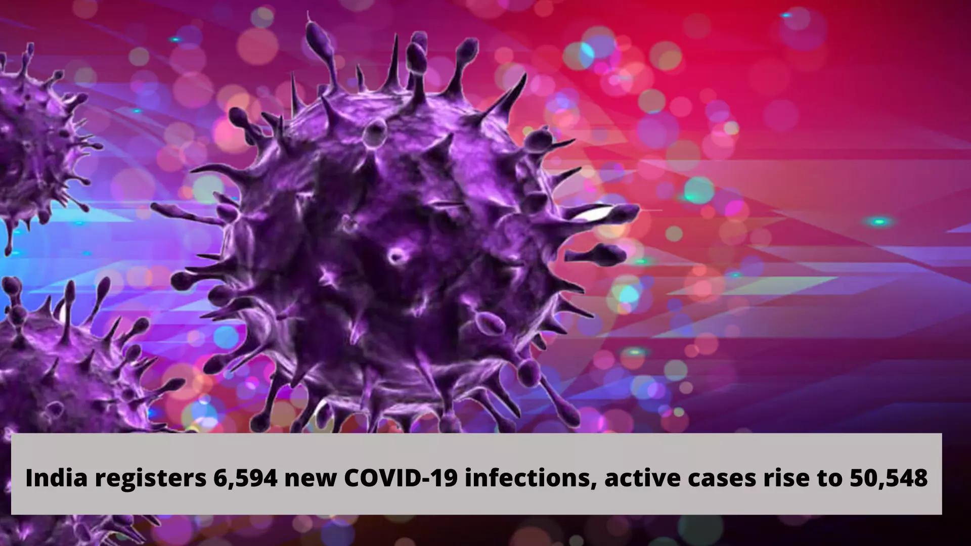 India registers 6,594 new COVID infections, active cases rise to 50,548