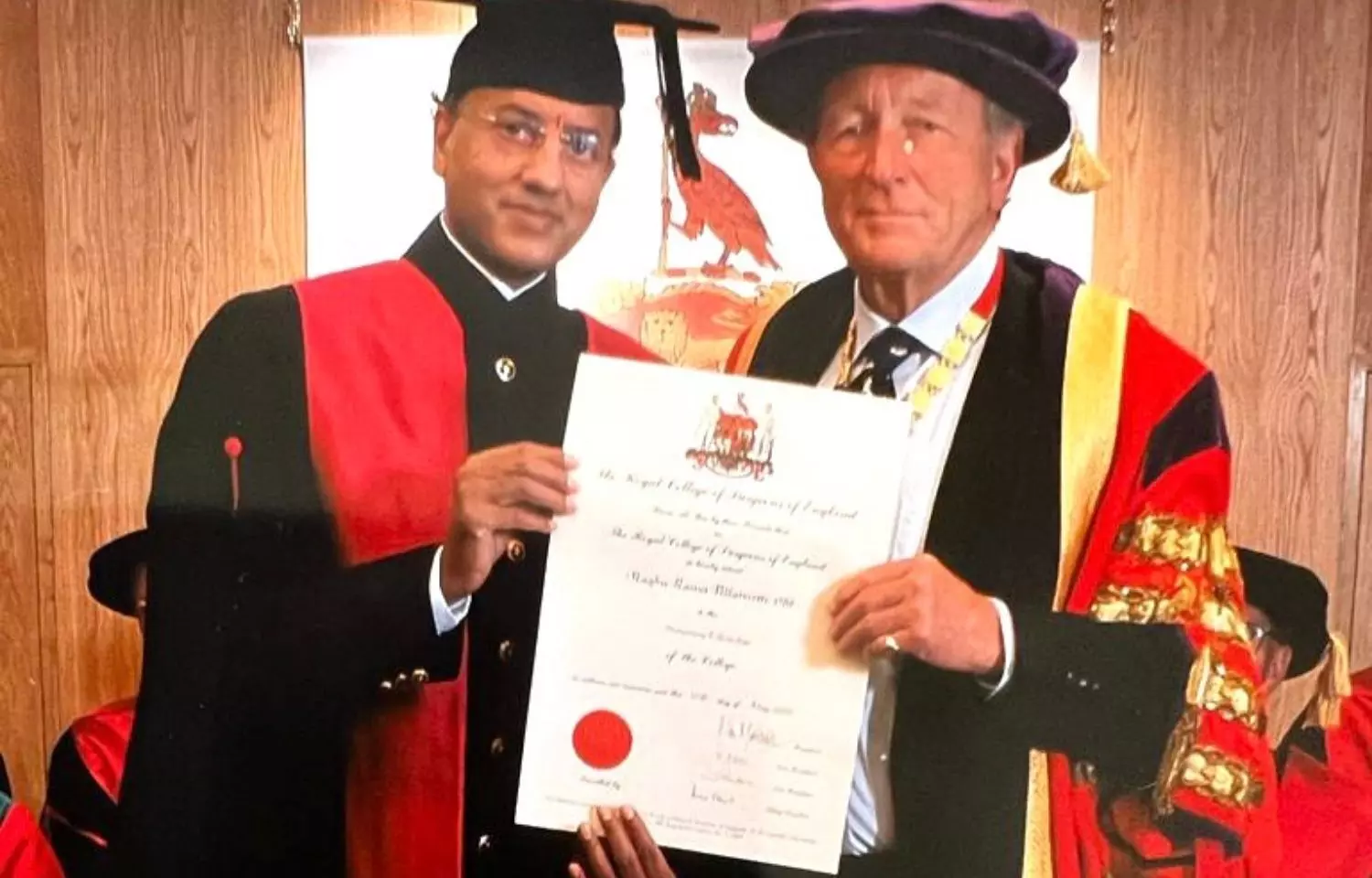 Indian Origin Surgeon Dr P Raghu Ram conferred with Honorary FRCS by The Royal College of Surgeons of England
