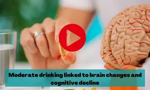 Moderate drinking linked to brain changes and cognitive decline