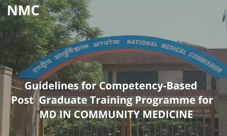NMC Guidelines for Competency-Based Training Programme For MD Community Medicine