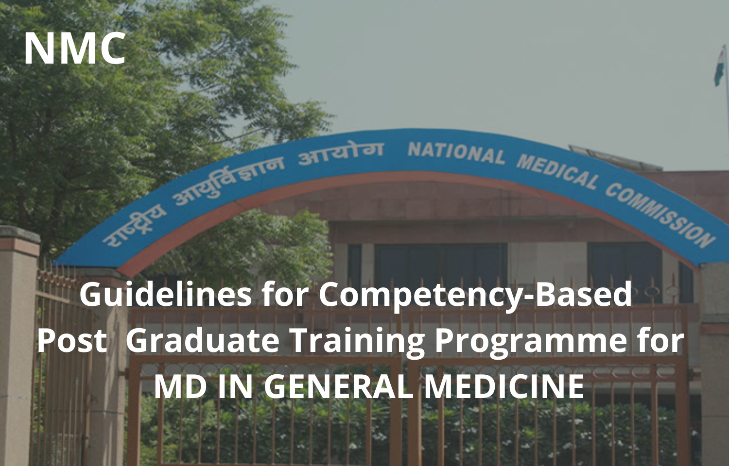 NMC Guidelines For Competency-Based Postgraduate Training Programme For ...