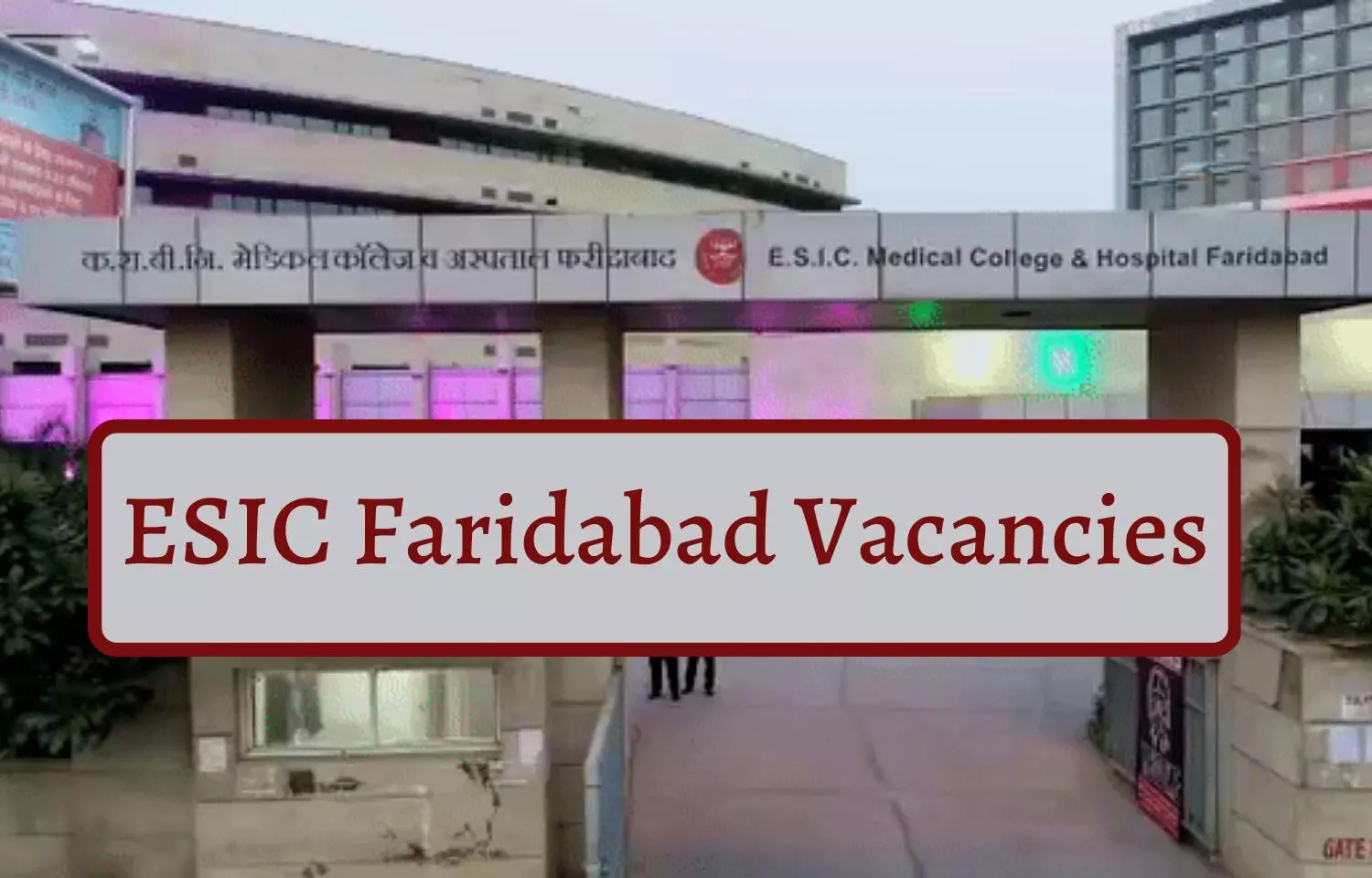 Walk In Interview: Assistant Professor, Senior Resident Post Vacancies At ESIC Hospital Faridabad, View All Details Here