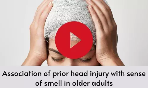 Association of prior head injury with sense of smell in older adults