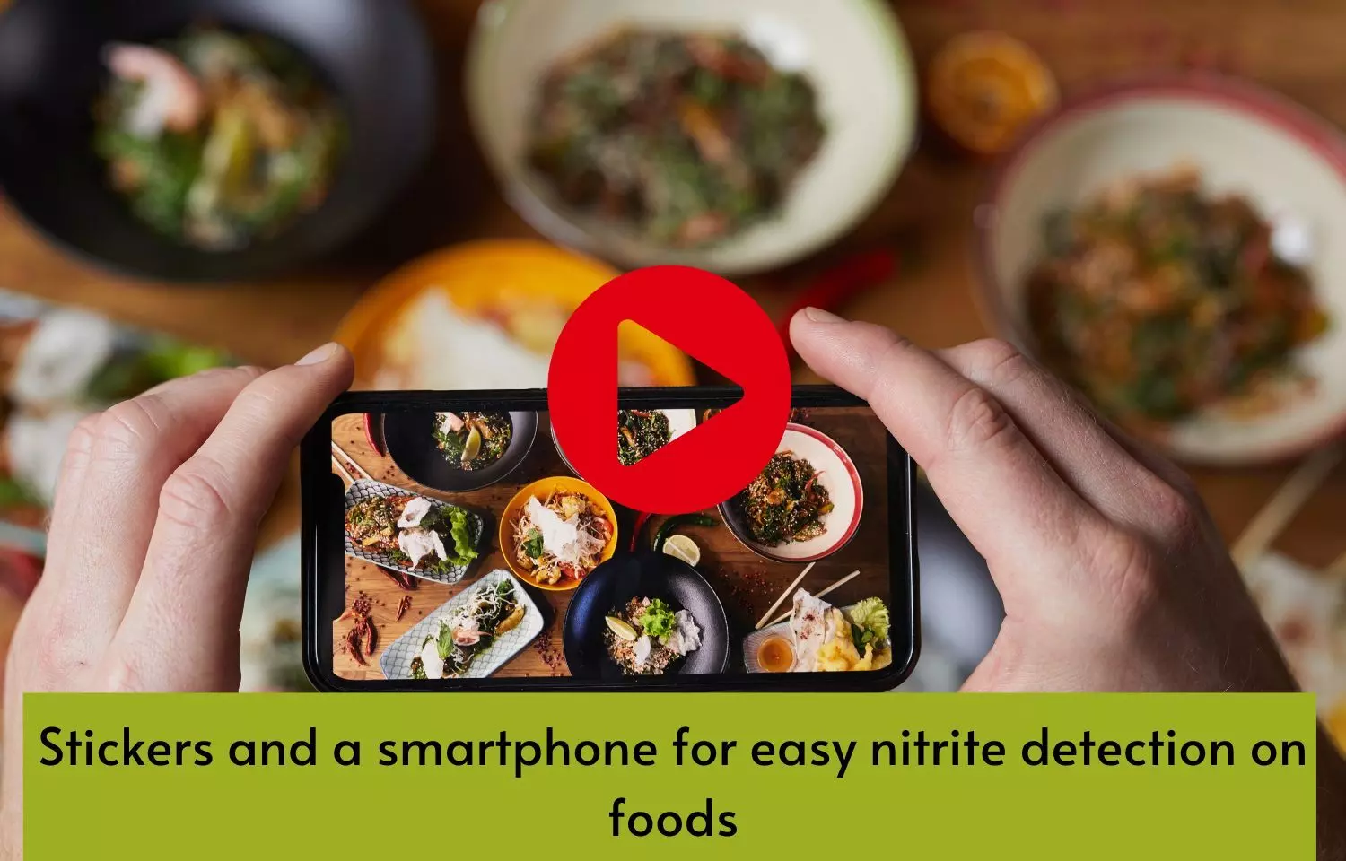 Stickers and a smartphone for easy nitrite detection on foods