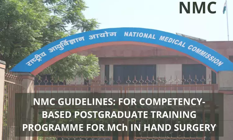 NMC Guidelines For Competency-Based Training Programme For MCh Hand Surgery