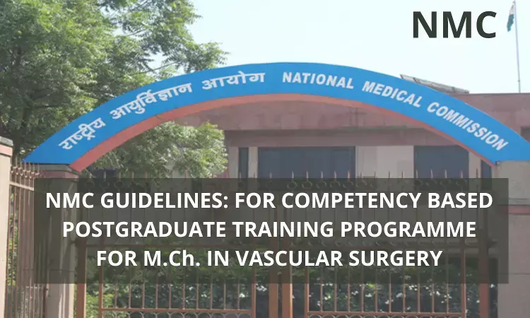 NMC Guidelines For Competency Based Training Programme For MCh In Vascular Surgery
