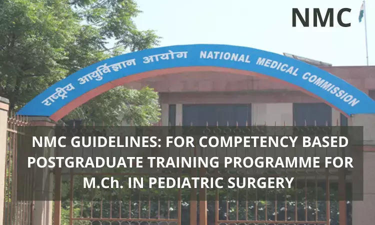 NMC Guidelines For Competency-Based  Training Programme For MCh Pediatric Surgery