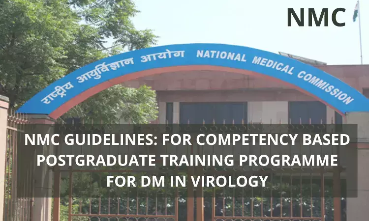 NMC Guidelines For Competency Based Training Programme For DM Virology